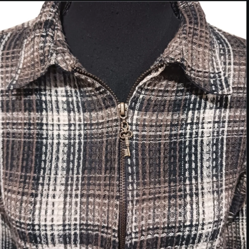 Vintage Ms. Lee Woven Plaid Shacket - Picture 4 of 7